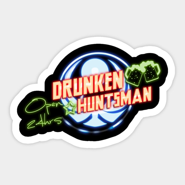 Drunken Huntsman Sticker by Chesterika